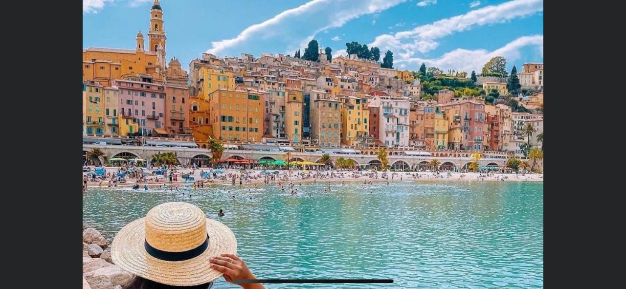 Menton Centre Vue Imprenable Sur Mer Et Jardin Bioves Exterior photo